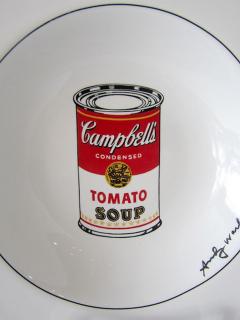 Andy Warhol Set of 24 Place Settings Andy Warhol White Campbells Soup Dinnerware - 4644619