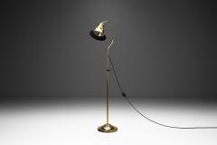 Aneta Belysning AB Jan Wickelgren Curved Brass Floor Lamp for Aneta Belysning AB Sweden 1970s - 3227943