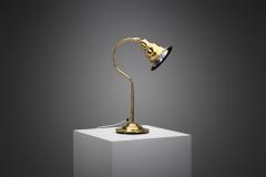 Aneta Belysning AB Jan Wickelgren Curved Brass Table Lamp for Aneta Belysning AB Sweden 1970s - 3142720