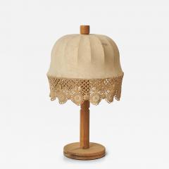 Aneta Belysning AB Scandinavian Pine and Textile Table Lamp - 4515062