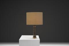 Aneta Belysning AB Swedish Brass Spiral Table Lamp by Aneta Sweden ca 1950s - 4691900