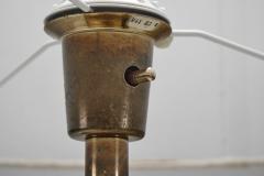Aneta Belysning AB Swedish Brass Spiral Table Lamp by Aneta Sweden ca 1950s - 4697235