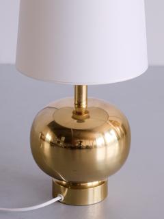 Aneta Belysning AB Swedish Modern Brass Table Lamp by Aneta Belysning V xj Sweden 1970s - 3346917