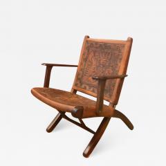 Angel Pazmino Ecuadorian embossed leather chair - 1648141