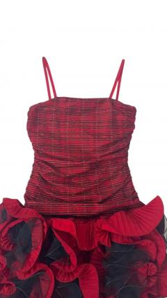 Angela Gavioli Angela Gavioli for Luciano Pavarotti Red Couture Dress - 4096923