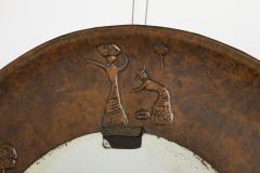 Angelo Bragalini Angelo Bragalini Copper Wall Mirror with Etruscan Motif Italy circa 1960 - 3517271