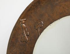 Angelo Bragalini Angelo Bragalini Copper Wall Mirror with Etruscan Motif Italy circa 1960 - 3517273