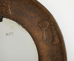 Angelo Bragalini Angelo Bragalini Copper Wall Mirror with Etruscan Motif Italy circa 1960 - 3517278