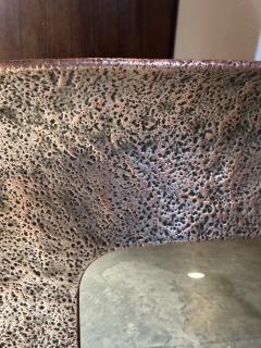 Angelo Bragalini Hammered Nickel Plated Copper Mirror by Angelo Bragalini Italy 1960 - 4540972