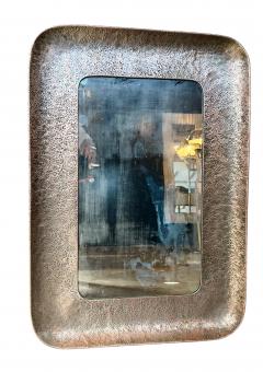 Angelo Bragalini Hammered Nickel Plated Copper Mirror by Angelo Bragalini Italy 1960 - 4540973