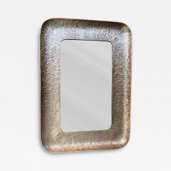 Angelo Bragalini Hammered Nickel Plated Copper Mirror by Angelo Bragalini Italy 1960 - 4548359