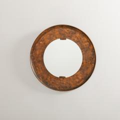 Angelo Bragalini Round Mirror In Copper - 4551996