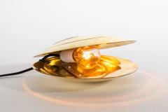 Angelo Brotto 1960s Brass Clamshell Table Lamp by Angelo Brotto - 671915