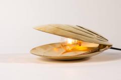 Angelo Brotto 1960s Brass Clamshell Table Lamp by Angelo Brotto - 671921