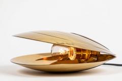 Angelo Brotto 1960s Brass Clamshell Table Lamp by Angelo Brotto - 1126428