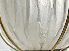 Angelo Brotto Angelo Brotto Italian Vintage Crystal Murano Glass Globe Nickel Brass Floor Lamp - 3253999
