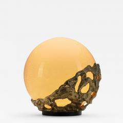 Angelo Brotto Angelo Brotto Natalia Brass and Glass Table Lamp for Esperia Italy 1970s - 4105413
