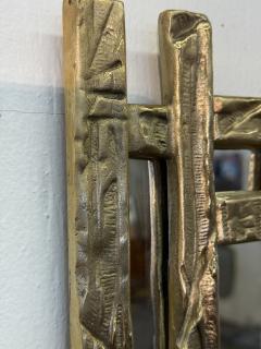Angelo Brotto Angelo Brotto Sculptural Brass Mirror Italy 1970s - 4497847