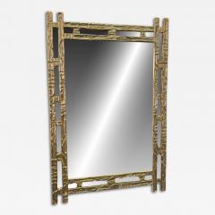 Angelo Brotto Angelo Brotto Sculptural Brass Mirror Italy 1970s - 4498960