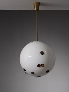 Angelo Brotto Angelo Brotto opaline glass pendant for Esperia Italy - 2909789