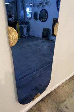 Angelo Brotto Blue Glass Wall Mirror by Angelo Brotto Italy 1970s - 4479966