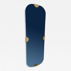 Angelo Brotto Blue Glass Wall Mirror by Angelo Brotto Italy 1970s - 4483716