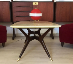 Angelo Brotto Italian Mid Century Red Table Lamp Lumino by Angelo Brotto for Esperia 1950s - 2599763