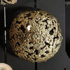 Angelo Brotto Mid Century Modern Free Form Cast Brass Meteorite Flush Mount by Angelo Brotto - 2659804