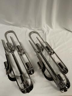 Angelo Brotto Pair of 1970s 5 lights brutalist sconces attributed to Angelo Brotto - 3985533