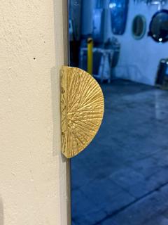 Angelo Brotto Pair of Blue Glass Wall Mirrors by Angelo Brotto Italy 1970s - 4479950