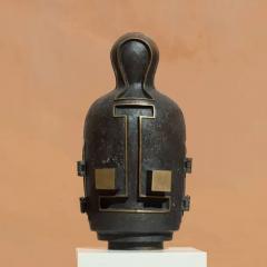 Angelo Canevari Canopo Bronze Sculpture with Secret Compartments Funerary Urn Antropomorphic - 3816755