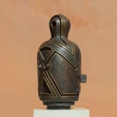 Angelo Canevari Canopo Bronze Sculpture with Secret Compartments Funerary Urn Antropomorphic - 3816756