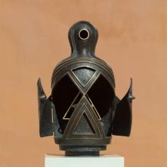 Angelo Canevari Canopo Bronze Sculpture with Secret Compartments Funerary Urn Antropomorphic - 3816757