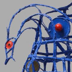 Angelo Canevari Don Quixote Resin and Metal Blue Sculpture of Horseman 2003 - 3814708