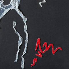 Angelo Canevari Ezra Pound Surrealist Drawing Made With Transparent Melted Polyethylene 2001 - 3814762