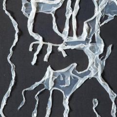 Angelo Canevari Ezra Pound Surrealist Drawing Made With Transparent Melted Polyethylene 2001 - 3814763