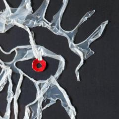Angelo Canevari Ezra Pound Surrealist Drawing Made With Transparent Melted Polyethylene 2001 - 3814764