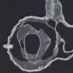 Angelo Canevari Head of a Woman Surrealist Drawing of a Lady Made With Melted Polyethylene - 3816235