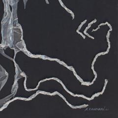 Angelo Canevari Head of a Woman Surrealist Drawing of a Lady Made With Melted Polyethylene - 3816236