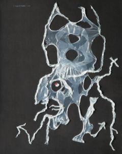 Angelo Canevari Vecchio Papa Old Pope Surrealist Drawing Made With Melted Polyethylene - 3816568