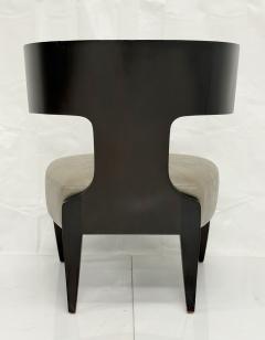 Angelo Donghia Donghia Klismos Slipper Chair in Mahogany Finished Maple and Leather - 4711791