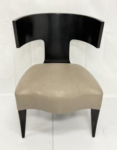 Angelo Donghia Donghia Klismos Slipper Chair in Mahogany Finished Maple and Leather - 4711795