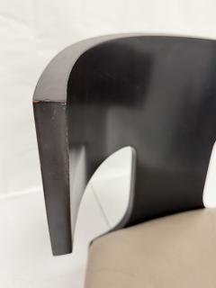 Angelo Donghia Donghia Klismos Slipper Chair in Mahogany Finished Maple and Leather - 4711797