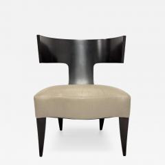 Angelo Donghia Donghia Klismos Slipper Chair in Mahogany Finished Maple and Leather - 4713982