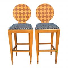 Angelo Donghia Donghia Pair of Paris Hall Modern Designer Bar Stools by Angelo Donghia - 1668039