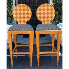 Angelo Donghia Donghia Pair of Paris Hall Modern Designer Bar Stools by Angelo Donghia - 1668041