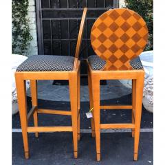 Angelo Donghia Donghia Pair of Paris Hall Modern Designer Bar Stools by Angelo Donghia - 1668042