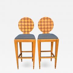 Angelo Donghia Donghia Pair of Paris Hall Modern Designer Bar Stools by Angelo Donghia - 1670715