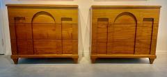 Angelo Donghia Pair of Italian Modern Teak Chests Angelo Donghia 1980s - 4607483