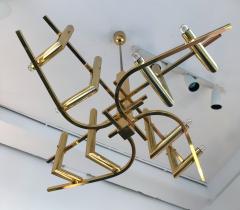 Angelo Gaetano Sciolari Brass Chandelier by Sciolari for Stilkronen Germany 1970s - 527211